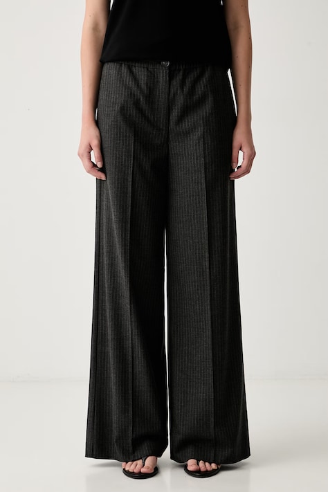 Marc O'Polo spodnie damskie z wiskozą szare high waist 5000014604