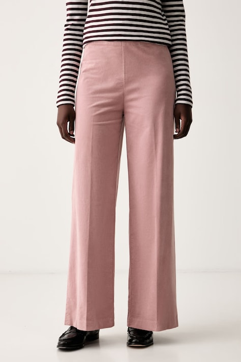Marc O'Polo spodnie damskie bawełniane z elastanem różowe high waist 5000012584