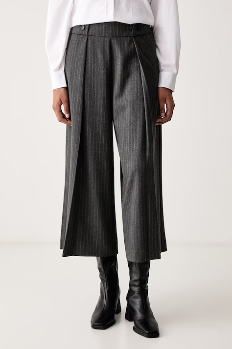 Joop! Spodnie capri damskie szare high waist 30104837