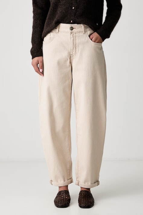 Mos Mosh spodnie damskie Hellen beżowe high waist 180290