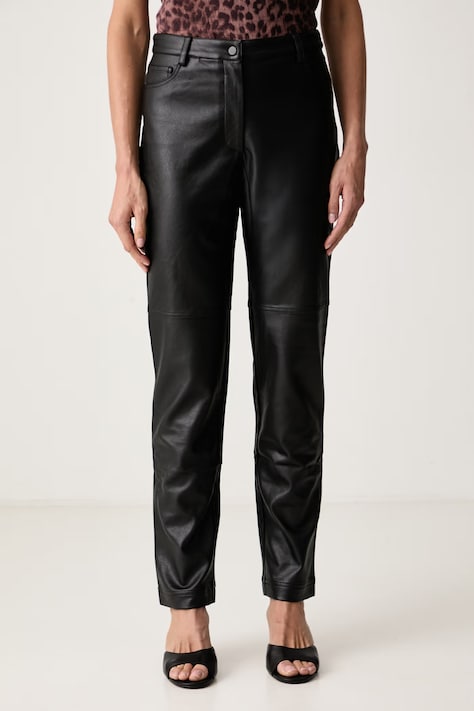Bardot Spodnie damskie z imitacji skóry NIA czarne high waist 60591PB