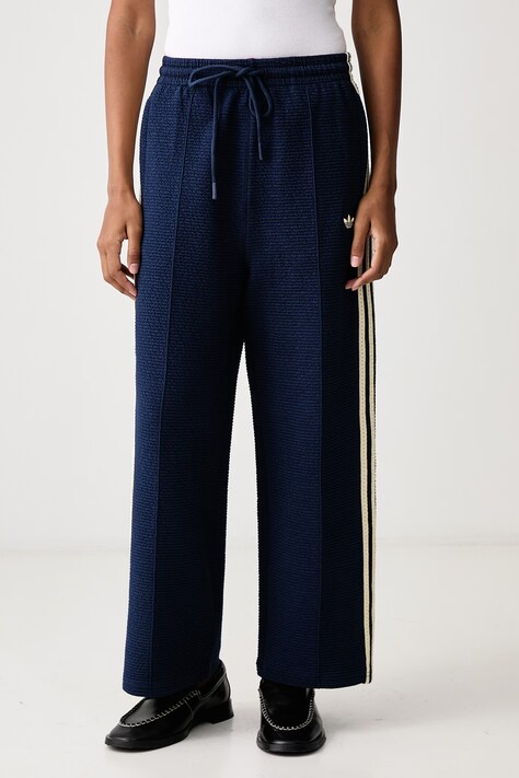 adidas Originals Firebird Crop spodnie dresowe damskie niebieskie high waist KR9608