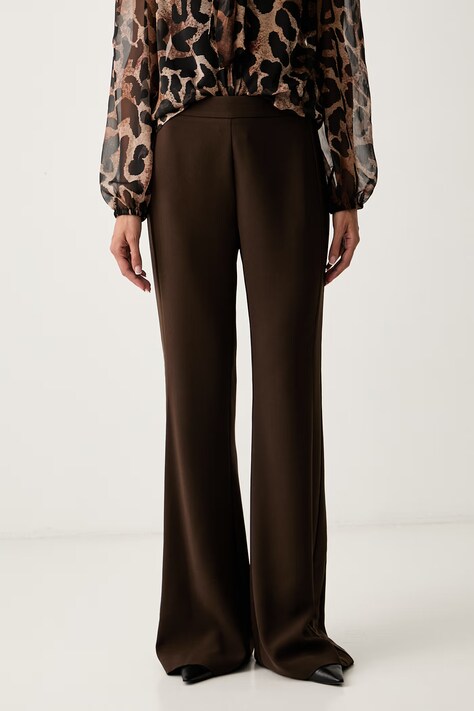Twinset hlače od odijela za žene smeđe 262TP2131