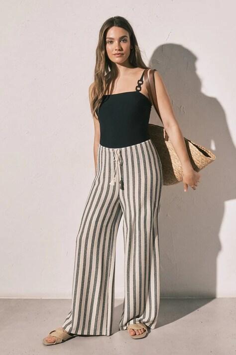 women'secret штани loungwear жіночі з віскозою — AW26-SPDZO2, бежевий — фото 4