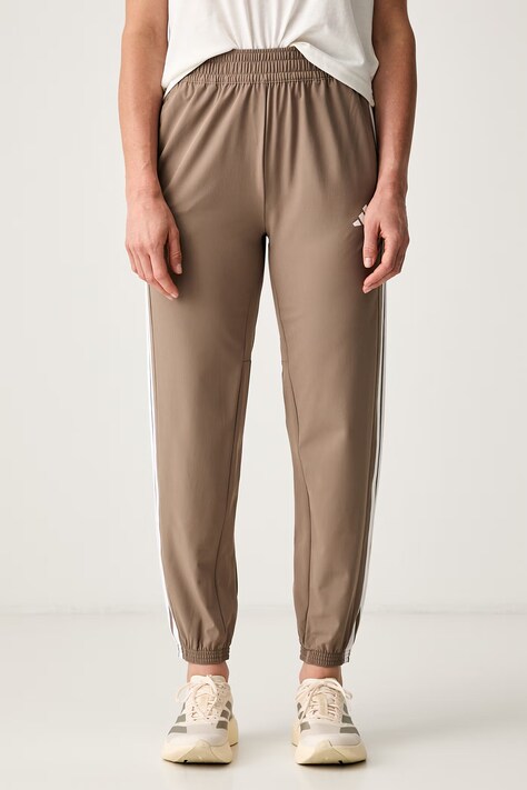 adidas Performance spodnie treningowe damskie Essentials beżowe high waist KT3790