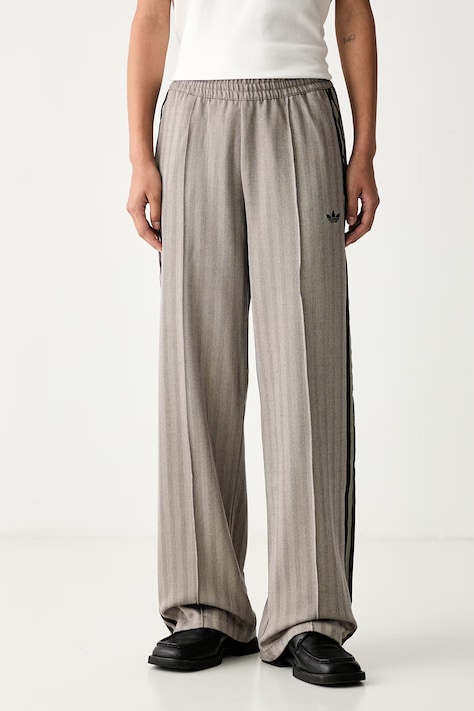 adidas Originals spodnie dresowe damskie beżowe high waist KX1869