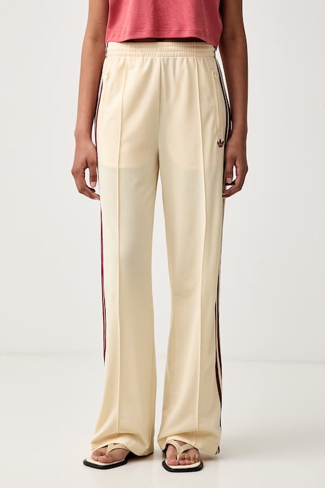 adidas Originals teplákové nohavice dámske Firebird žlté high waist KS4671