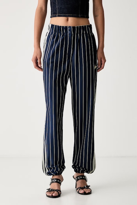 adidas Originals spodnie dresowe damskie Firebird granatowe high waist KR7037