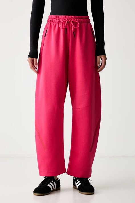 adidas spodnie dresowe damskie Z.N.E różowe high waist KF6376