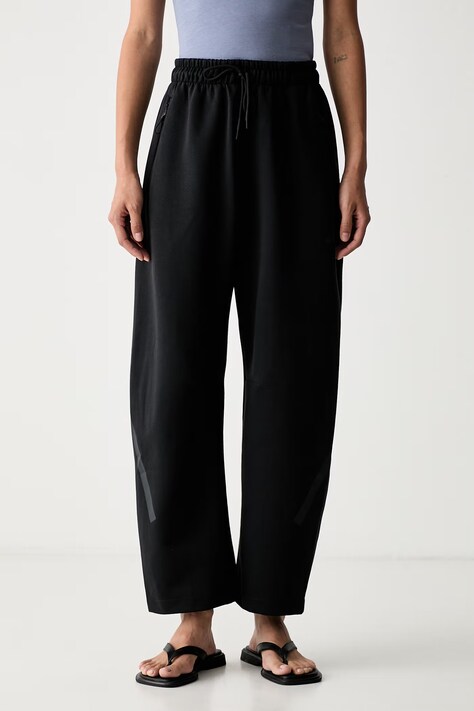 adidas spodnie dresowe damskie z bawełną Z.N.E czarne high waist KF6374