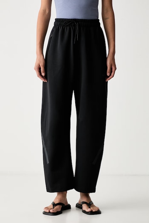 adidas spodnie dresowe damskie z bawełną Z.N.E czarne high waist KF6374