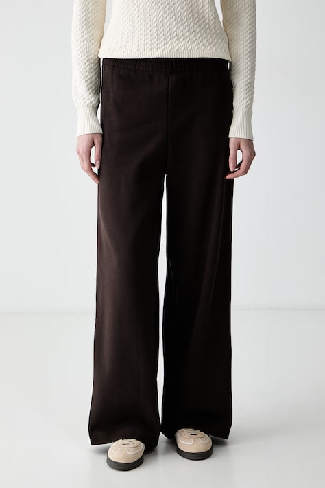 adidas spodnie dresowe damskie bawełniane brązowe high waist KW7703