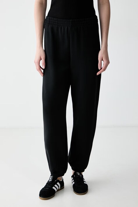 adidas spodnie dresowe damskie bawełniane czarne high waist KU7935