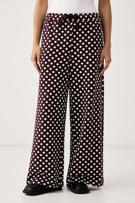 Marimekko Spodnie dresowe damskie bawełniane bordowe high waist 096215