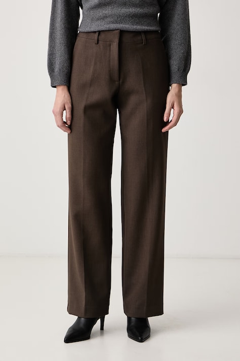 Guess Kalhoty dámské NEW JOANDRA hnědé high waist W6BB28 W4253