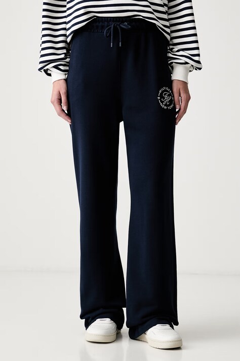 Tommy Hilfiger tepláky dámské bavlněné námořnické modré high waist WW0WW51097