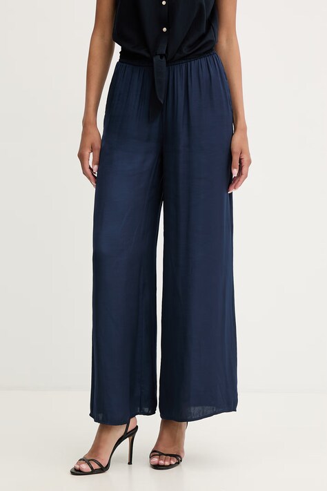 Morgan spodnie wide leg damskie PWENDA granatowe high waist PWENDA