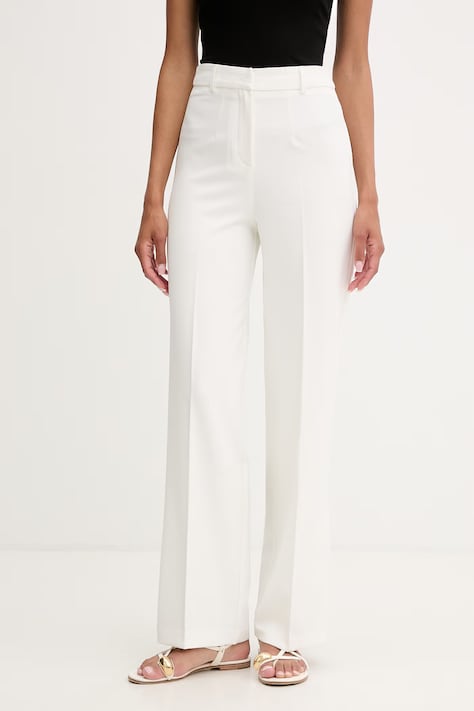 Morgan spodnie straight damskie POYA.F beżowe high waist POYA.F