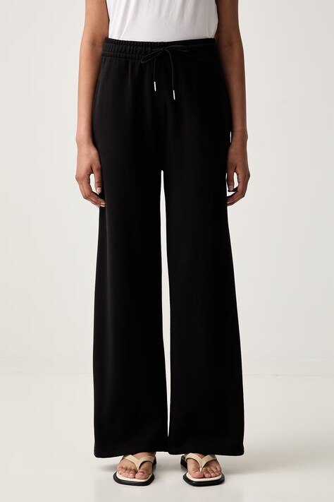 Calvin Klein tepláky dámské bavlněné černé high waist LV044G248G