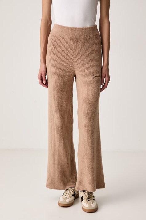 Guess Spodnie lounge damskie LUA beżowe high waist O6BB01 Z1147