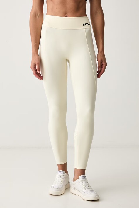 BOSS legginsy damskie Ekiden4 beżowe regular waist 50572091