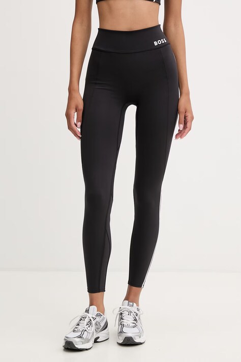 BOSS легінси жіночі Ekiden4 чорні regular waist 50572091