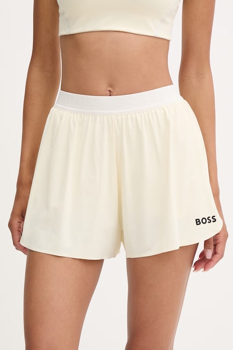 BOSS шорты для женщин Erunner1 бежевые high waist 50569430