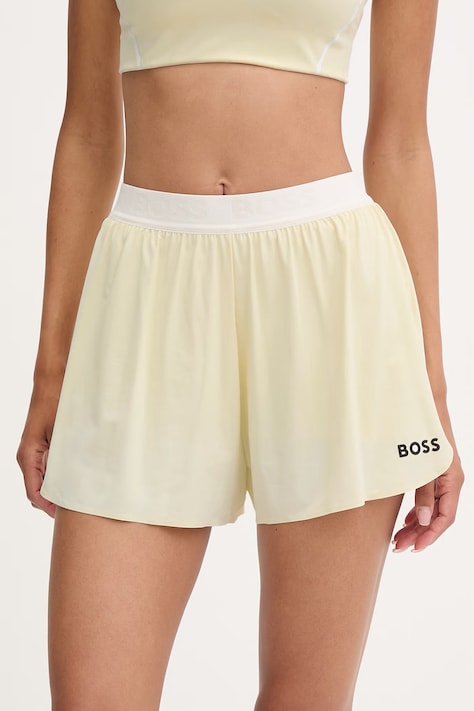 BOSS šortky dámske Erunner1 béžové high waist 50569430