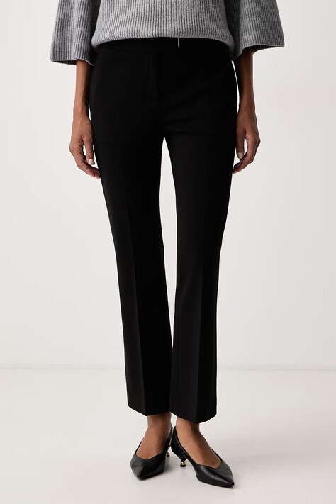 BOSS Spodnie garniturowe damskie Talia-Crop1 czarne high waist 50563831