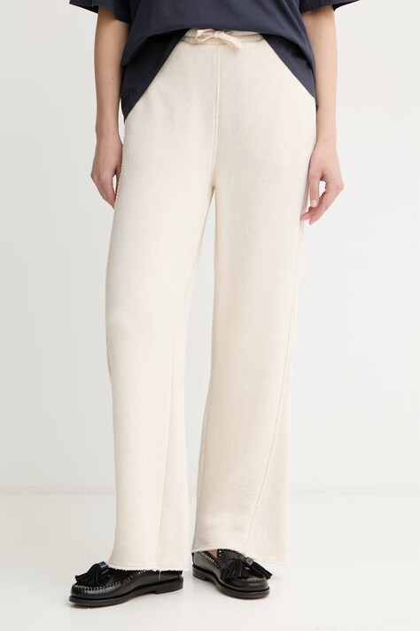 BOSS Orange спортивные штаны женские C_Evia бежевые high waist 50567025