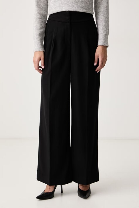 BOSS Orange Pantaloni regular da donna con viscosa C_Tarima neri high waist 50558096