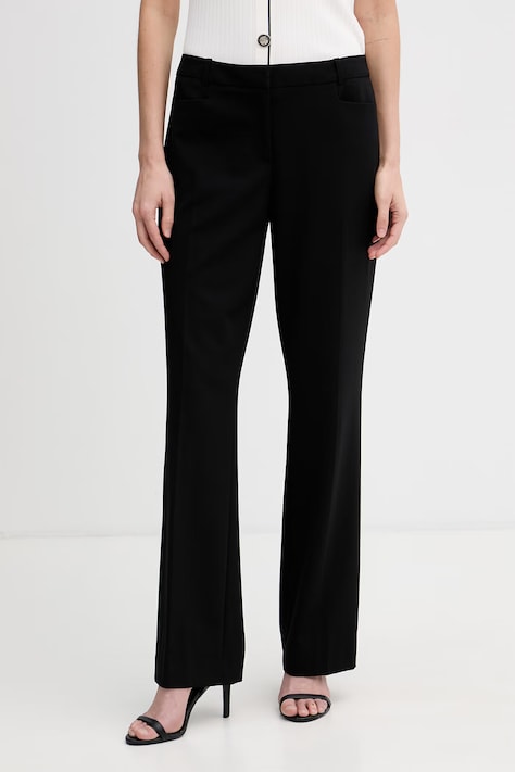 DKNY spodnie straight damskie czarne regular waist WYPT3641