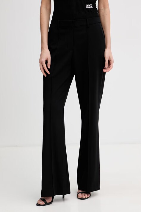 DKNY spodnie garniturowe damskie czarne high waist WYP72411