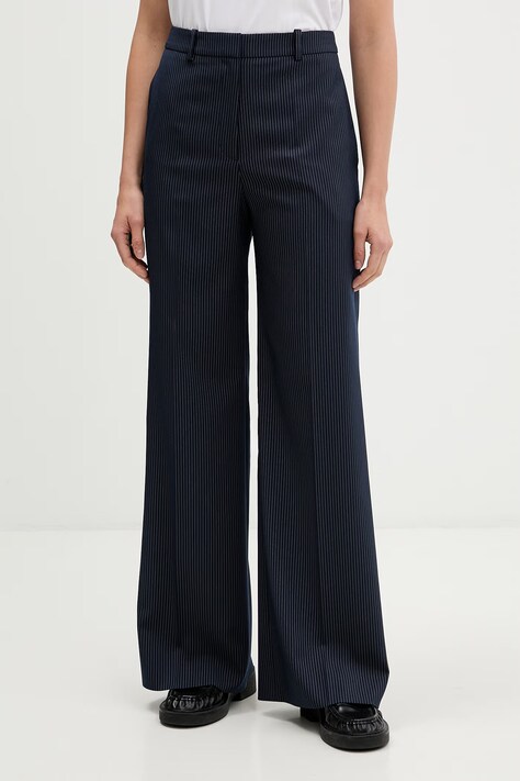HUGO spodnie damskie Hasmina granatowe high waist 50566085