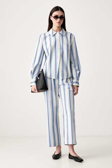 Stine Goya штани straight жіночі бавовняні — AW26-SPDZYS, блакитний — фото 2