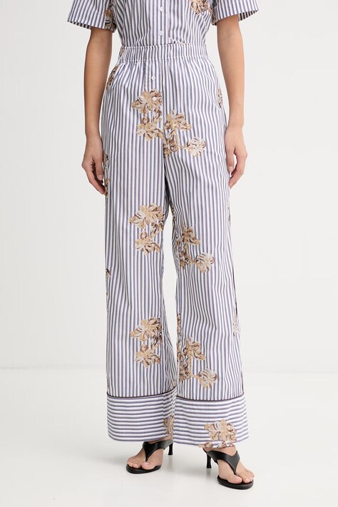 MUNTHE spodnie damskie bawełniane NIKITA fioletowe high waist 262146026222
