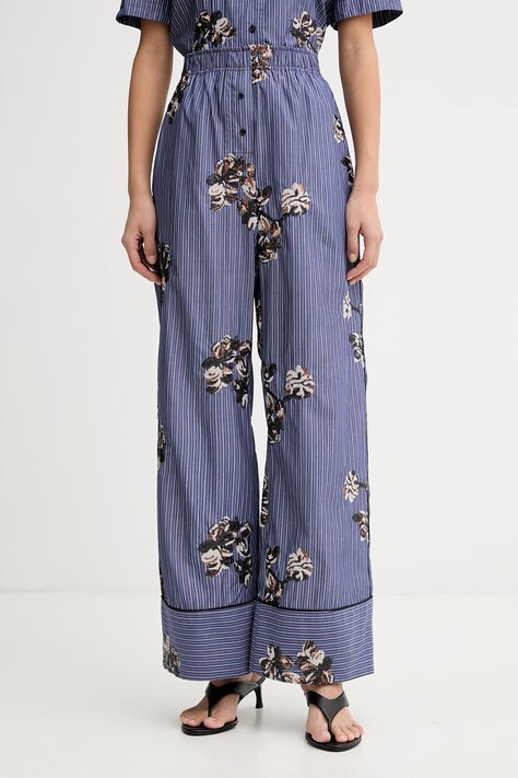 MUNTHE spodnie damskie bawełniane NIKITA granatowe high waist 262146026222