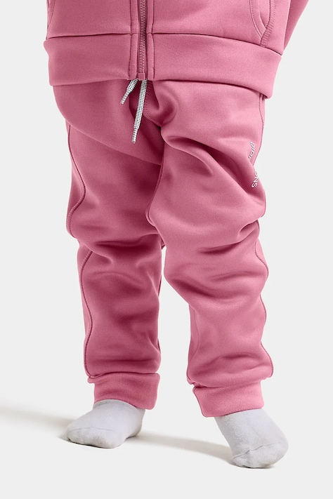 Didriksons Spodnie dresowe dziecięce SILJAN KIDS PNT różowe regular waist 505901.G