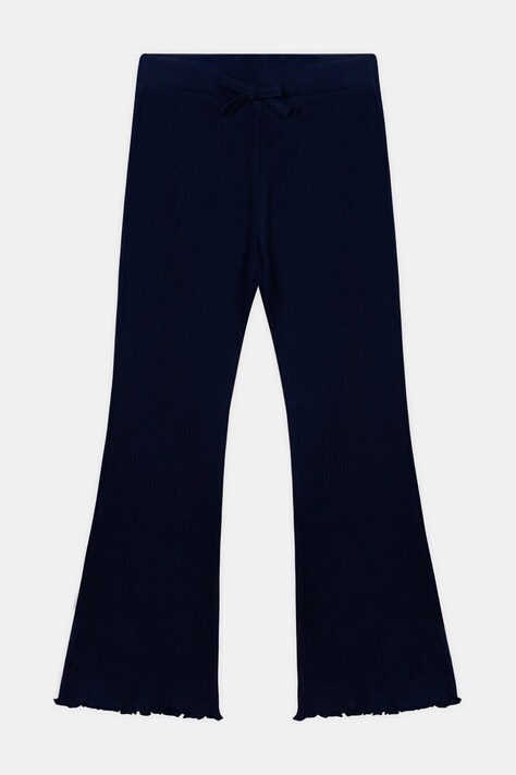 Sergent Major Spodnie flare dziecięce bawełniane z elastanem granatowe high waist 26H2PFE1LG
