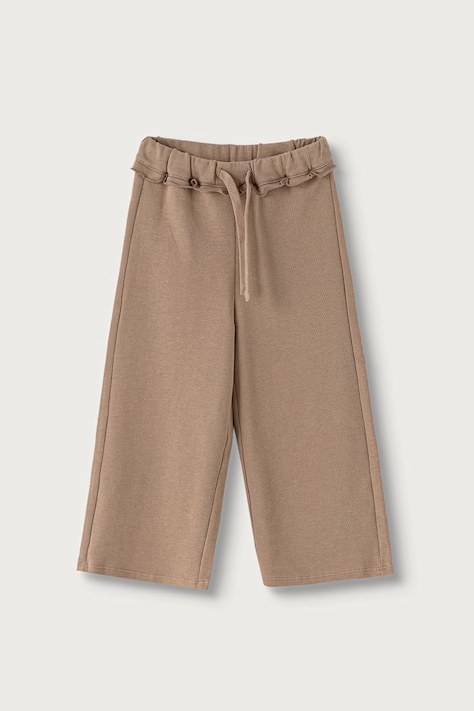 United Colors of Benetton Spodnie dresowe dziecięce bawełniane brązowe regular waist 3J70GF05N