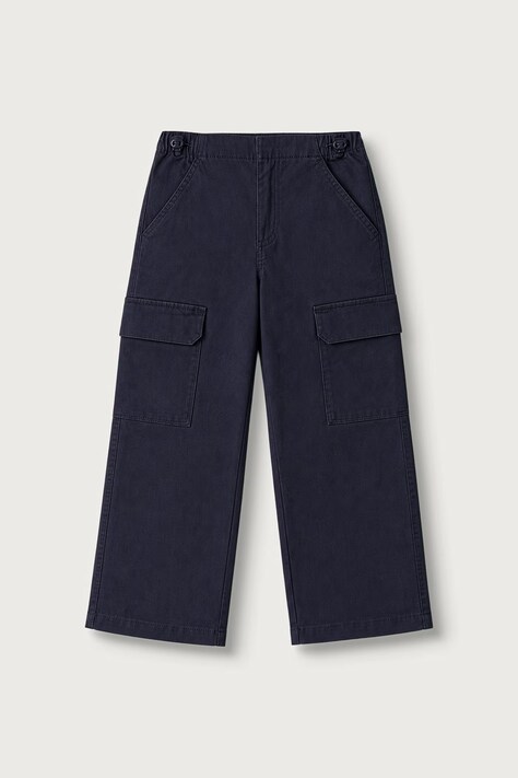 United Colors of Benetton Nohavice cargo detské s bavlnou sivé high waist 4XZXCF04S