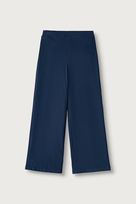 United Colors of Benetton Spodnie wide leg dziecięce z bawełną granatowe regular waist 46D6CE04C