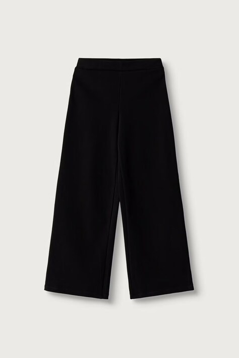 United Colors of Benetton Παντελόνι wide leg παιδικό με βαμβάκι μαύρο κανονική 46D6CE04C