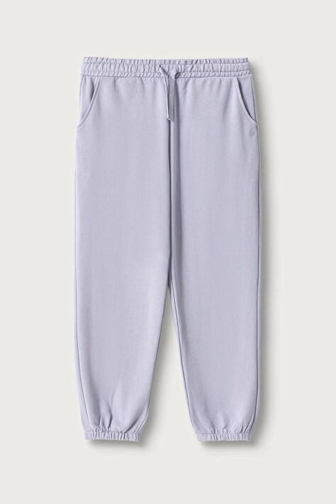 United Colors of Benetton Spodnie dresowe dziecięce bawełniane fioletowe regular waist 3J68CF075