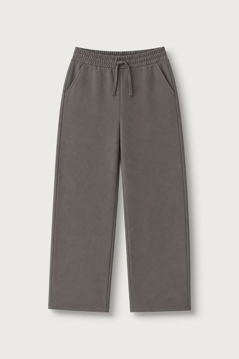United Colors of Benetton Spodnie dresowe dziecięce bawełniane szare high waist 38O3CF076