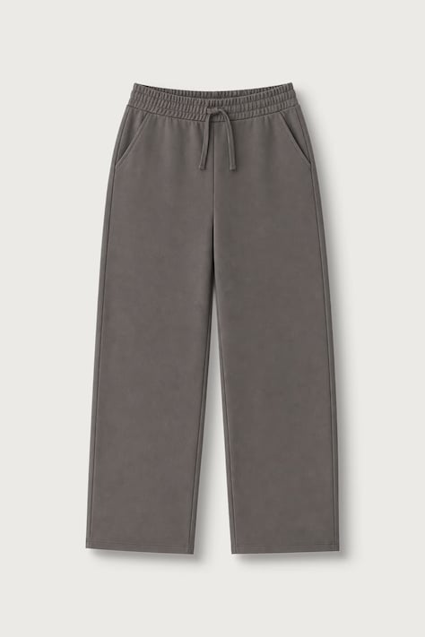 United Colors of Benetton Spodnie dresowe dziecięce bawełniane szare high waist 38O3CF076