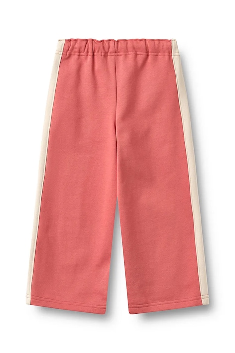 Wheat Spodnie dresowe dziecięce bawełniane różowe regular waist 2893-672-GOTS