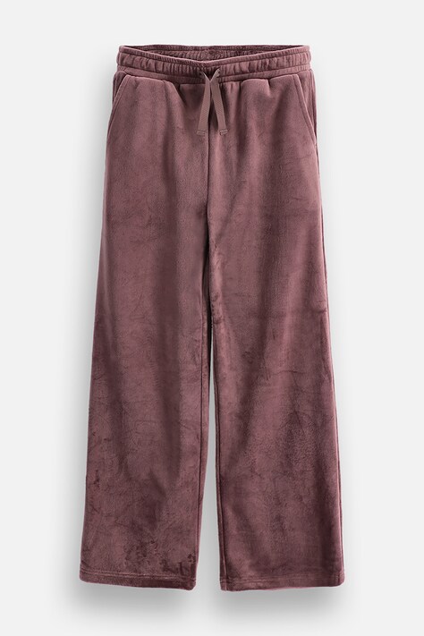 Coccodrillo Spodnie dresowe dziecięce welurowe bordowe low waist WINTER COSY GRIL JUNIOR