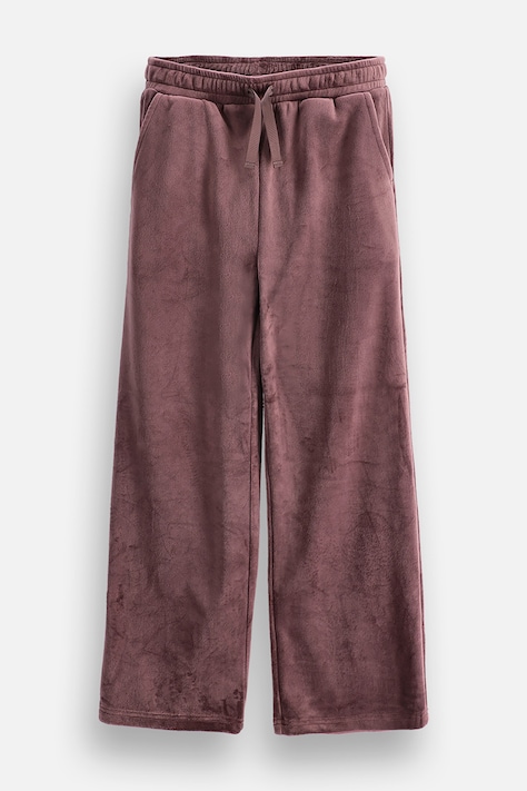 Coccodrillo Spodnie dresowe dziecięce welurowe bordowe low waist WINTER COSY GRIL JUNIOR