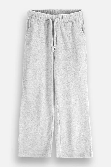 Coccodrillo Spodnie dresowe dziecięce szare high waist SUPER FUN GIRL JUNIOR